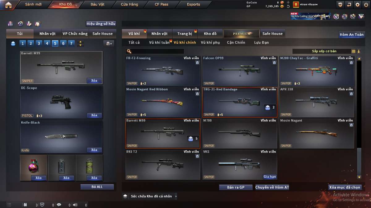 shop acc cf uy tin gia re